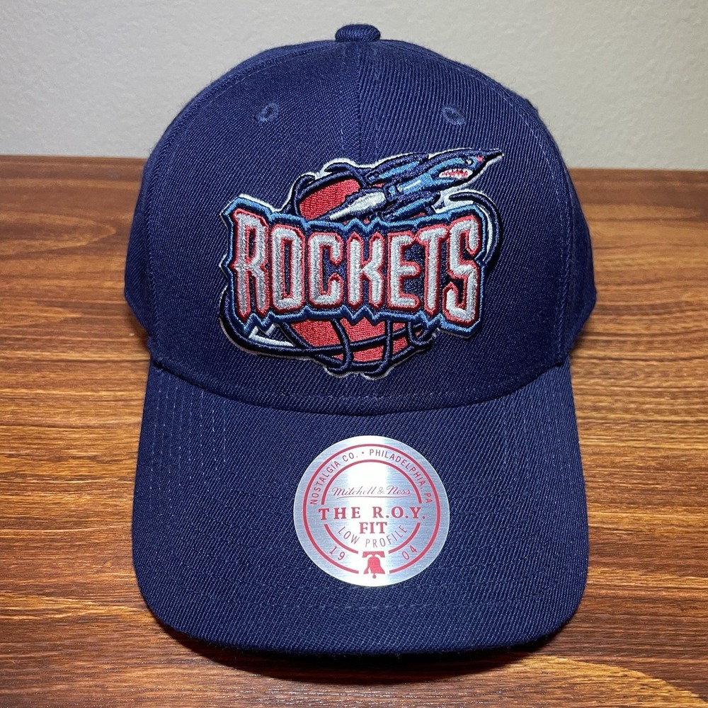 Houston Rockets Mitchell & Ness ROY Fit Low Profile Strapback Hat Cap Navy Blue